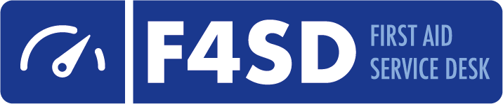 Logo des Consulting4IT Softwareprodukts F4SD, ausgeschrieben First Aid Service Desk