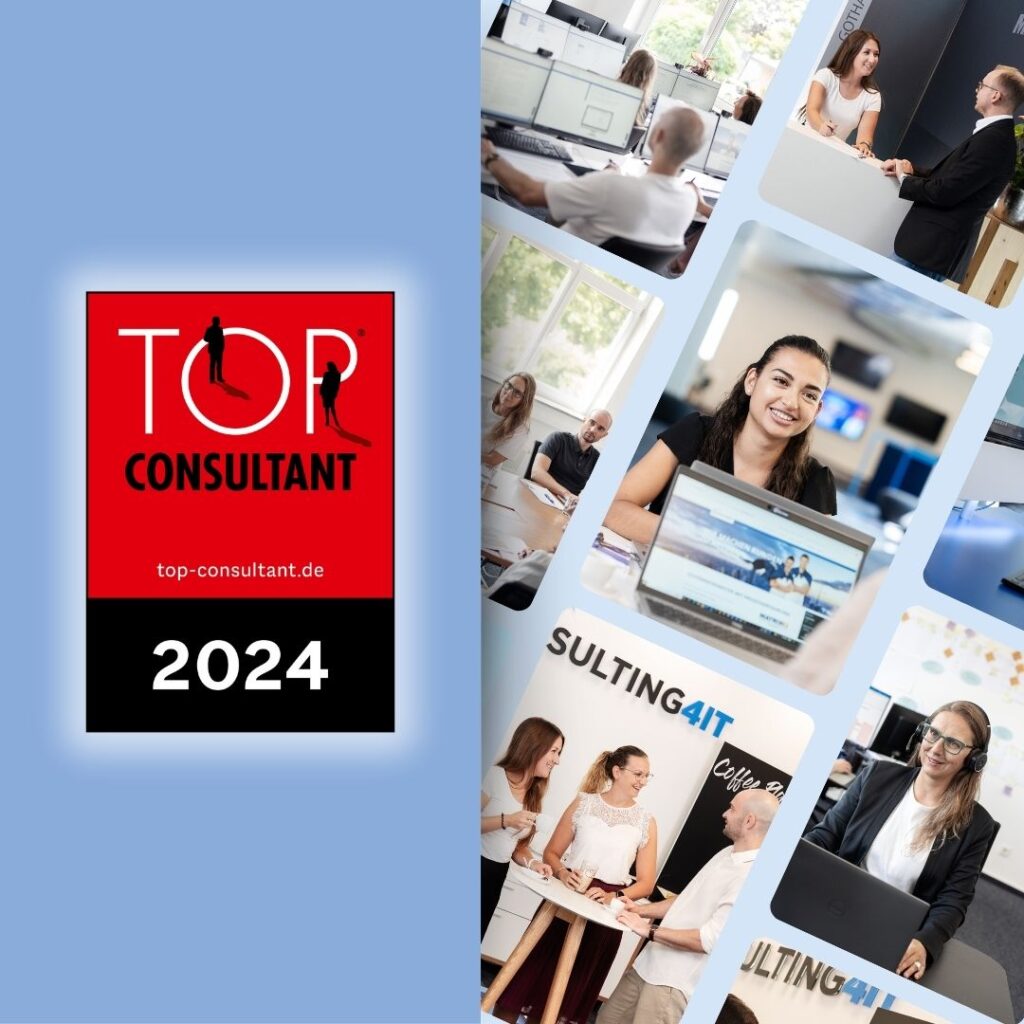 Top Consultant Logo 2024 mit einigen Consulting4IT-Unternehmensbildern